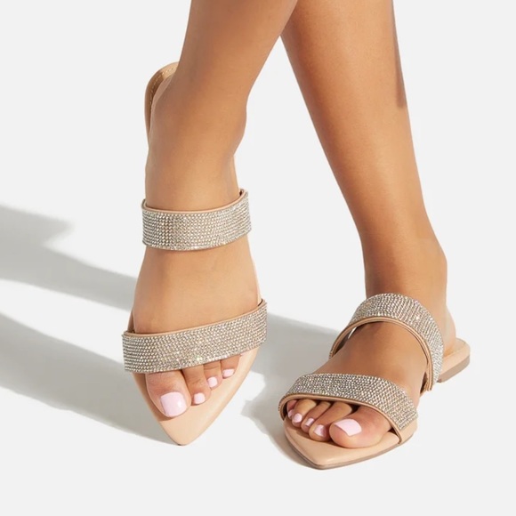 Shoe Dazzle Shoes - Adelpha Two Strap Sandal from Shoe Dazzle. NWOT NWOB rhinestone sandal sz 7.5